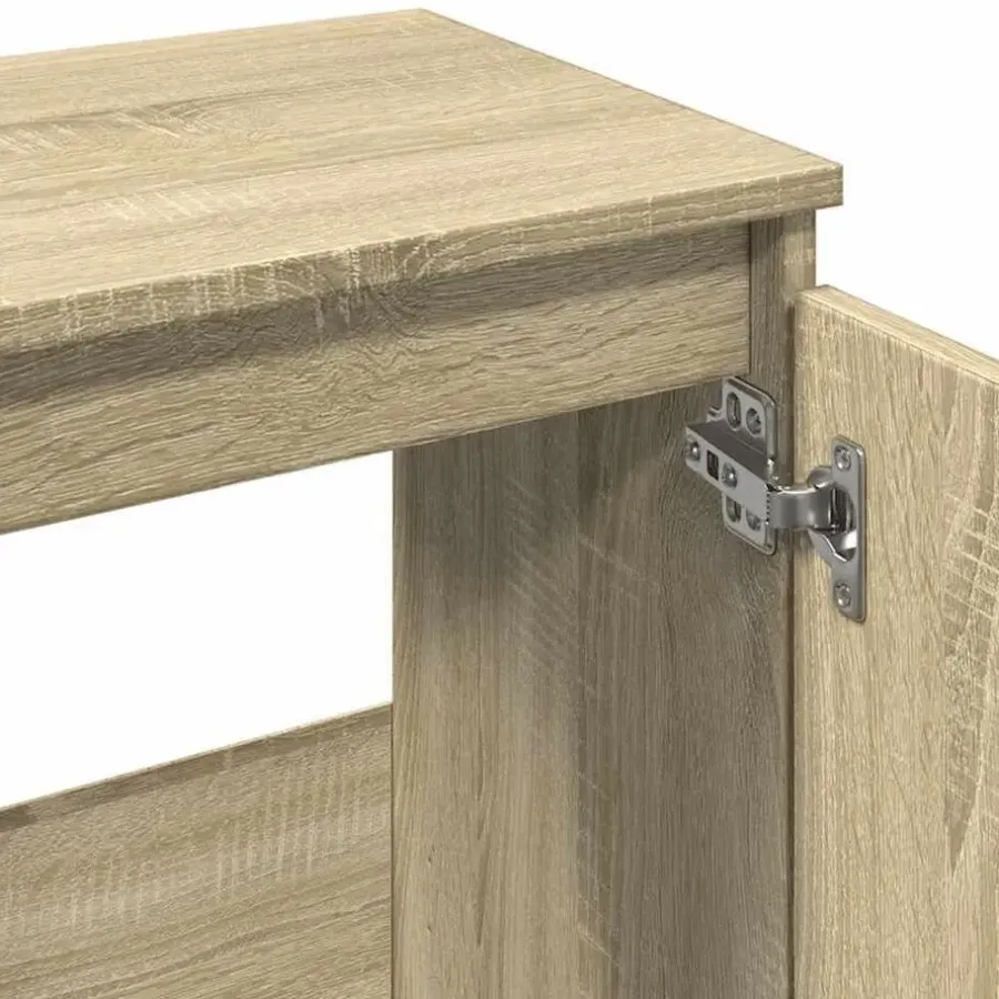 vidaXL - Sonoma eiken Wastafelonderkast met 1 deur 2 lades - 65x33x60 cm