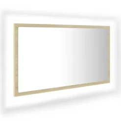 Spiegelkasten-vidaXL - Spiegel - Bruin - Bewerkt hout