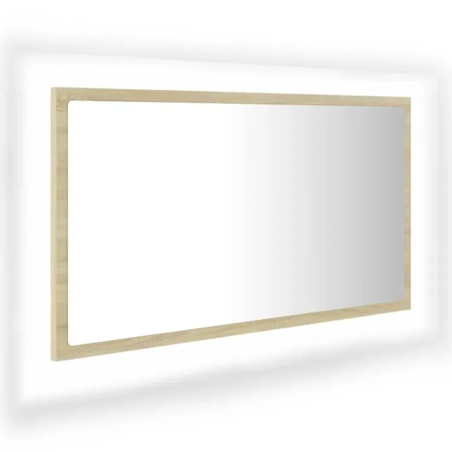 Spiegelkasten-vidaXL - Spiegel - Bruin - Bewerkt hout