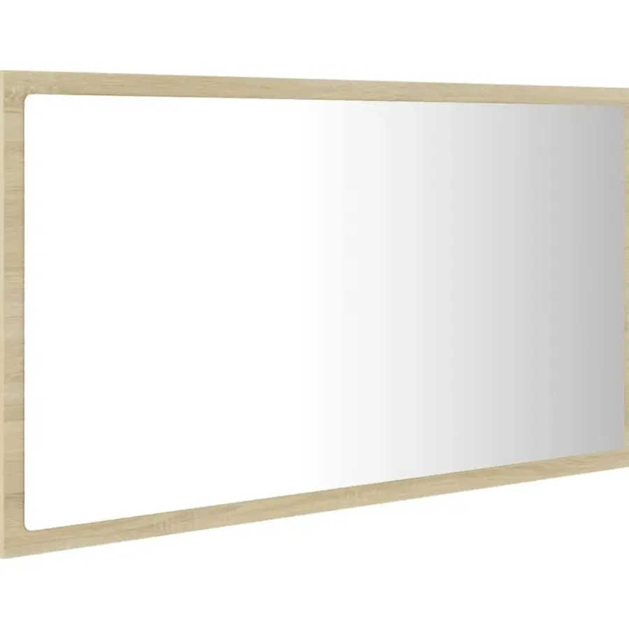 Spiegelkasten-vidaXL - Spiegel - Bruin - Bewerkt hout