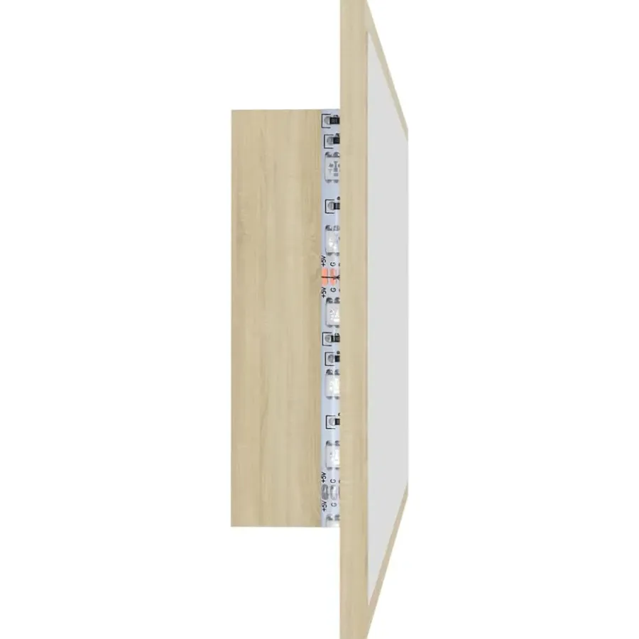 Spiegelkasten-vidaXL - Spiegel - Bruin - Bewerkt hout