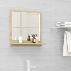 vidaXL - Spiegel - Bruin - Bewerkt hout - 40 x 10.5 x 37 cm