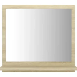 vidaXL - Spiegel - Bruin - Bewerkt hout - 40 x 10.5 x 37 cm