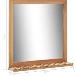Spiegelkasten-vidaXL - Spiegel - Bruin - Hout