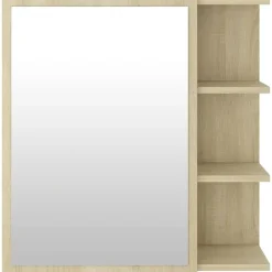 Spiegelkasten-vidaXL - Spiegelkast - Bruin - Bewerkt hout