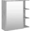 vidaXL - Spiegelkast - Grijs - Bewerkt hout