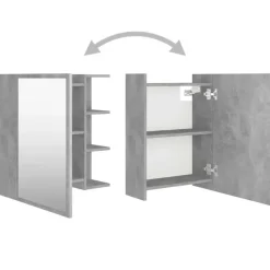 vidaXL - Spiegelkast - Grijs - Bewerkt hout