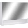 Spiegelkasten-vidaXL - Spiegelkast - Wit - MDF