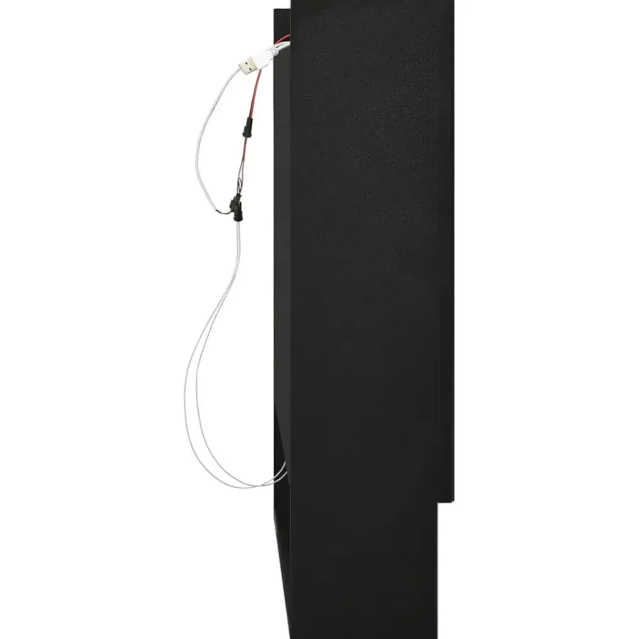 Spiegelkasten-vidaXL - Spiegelkast - Zwart - MDF
