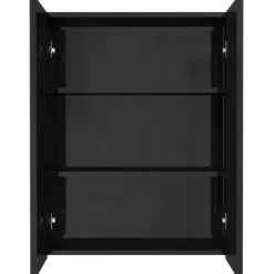 Spiegelkasten-vidaXL - Spiegelkast - Zwart - MDF