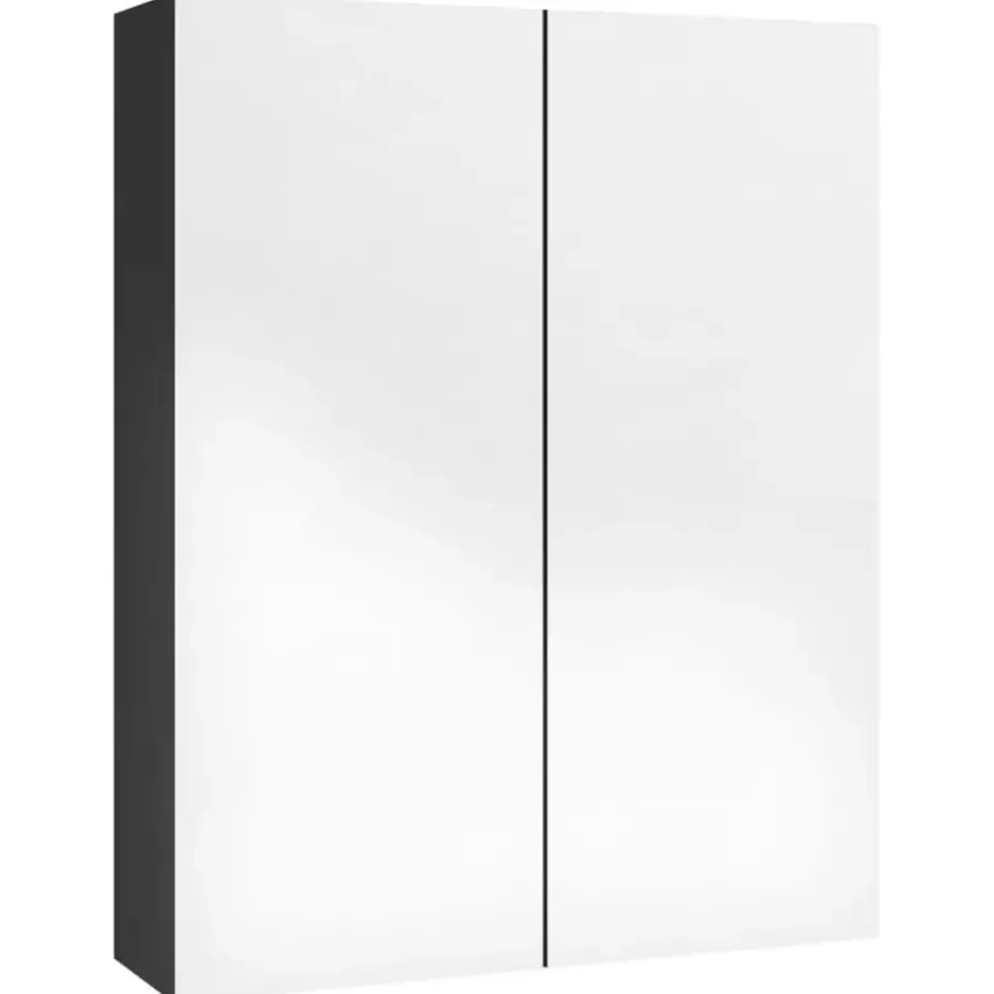 Spiegelkasten-vidaXL - Spiegelkast - Zwart - MDF