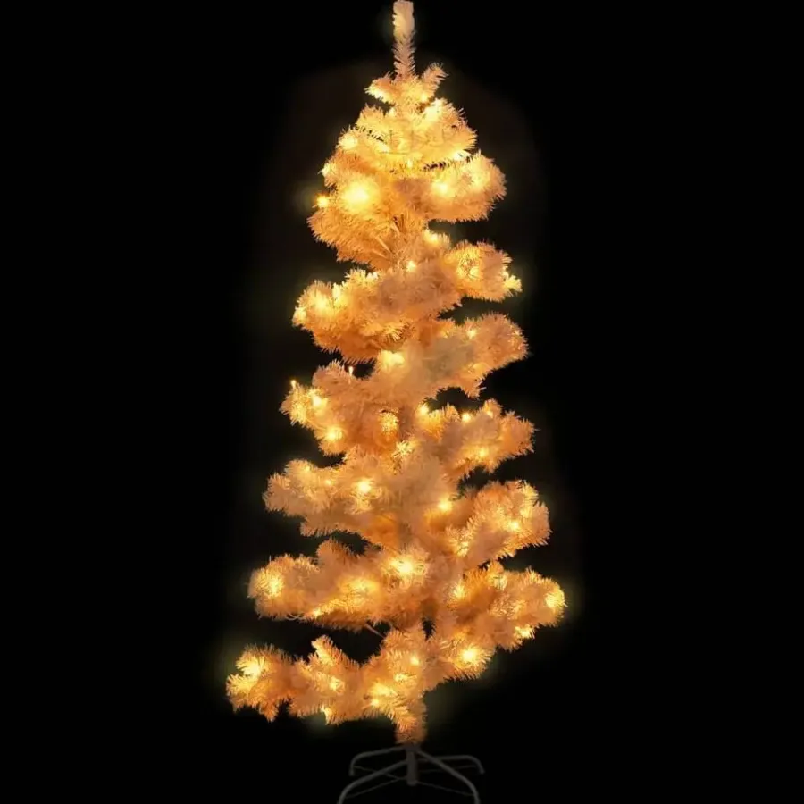 Kerstbomen-vidaXL - Spiraalkerstboom - Wit - 150 x 80 cm