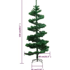 Kerstbomen-vidaXL - Spiraalkerstboom - Groen - 150 x 80 cm