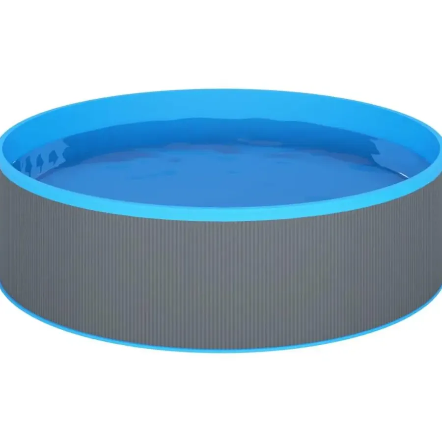 vidaXL - Splasher Pool - Grijs - Staal