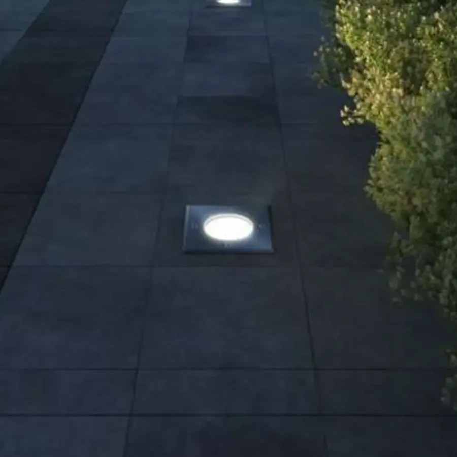 Grondspots-vidaXL - Spotlight - Zwart - Roestvrij staal - 3 stuks