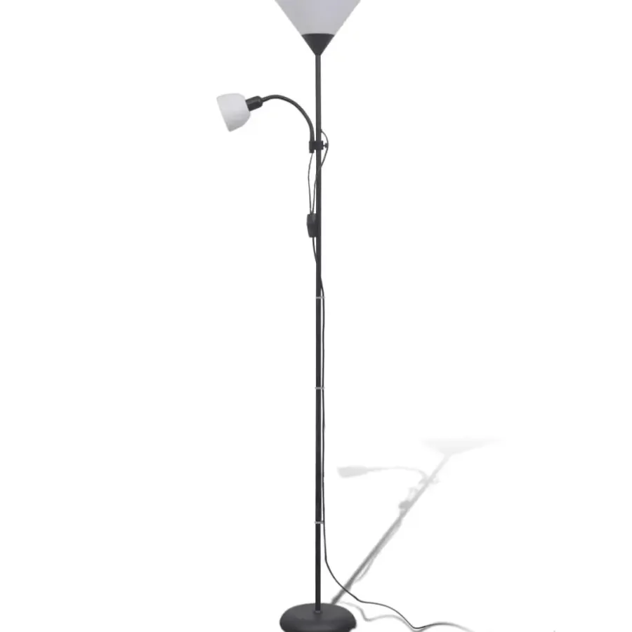 vidaXL - Staande Lamp - Zwart - Staal