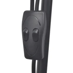 vidaXL - Staande Lamp - Zwart - Staal