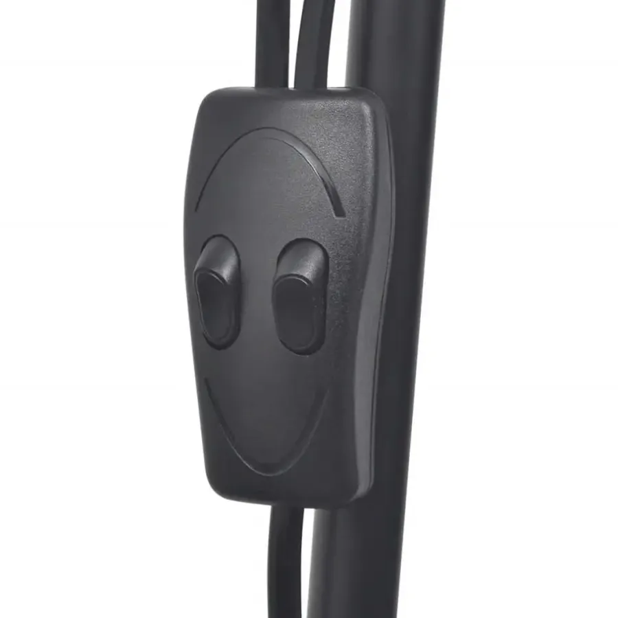 vidaXL - Staande Lamp - Zwart - Staal
