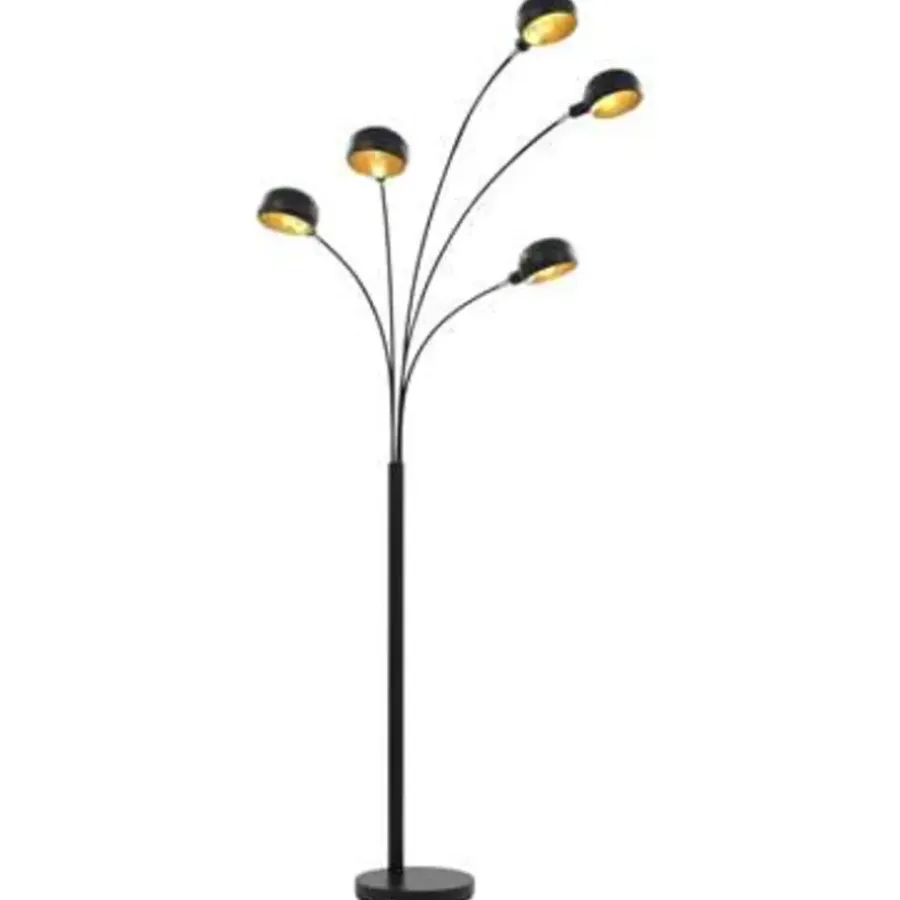 Staande Lampen-vidaXL - Staande Lamp - Zwart - Staal