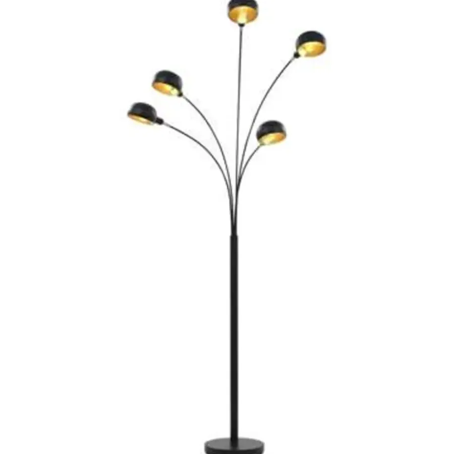 Staande Lampen-vidaXL - Staande Lamp - Zwart - Staal
