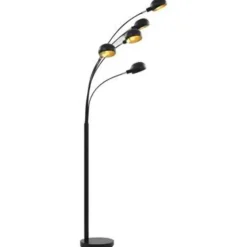 Staande Lampen-vidaXL - Staande Lamp - Zwart - Staal