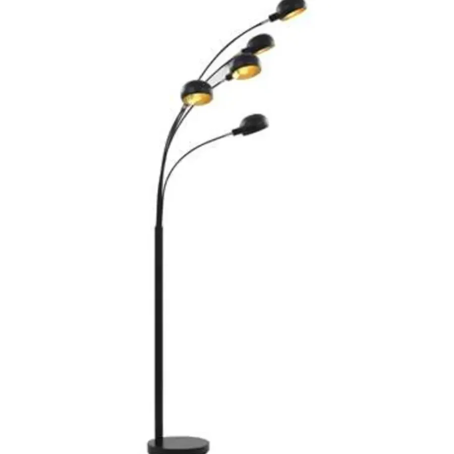 Staande Lampen-vidaXL - Staande Lamp - Zwart - Staal