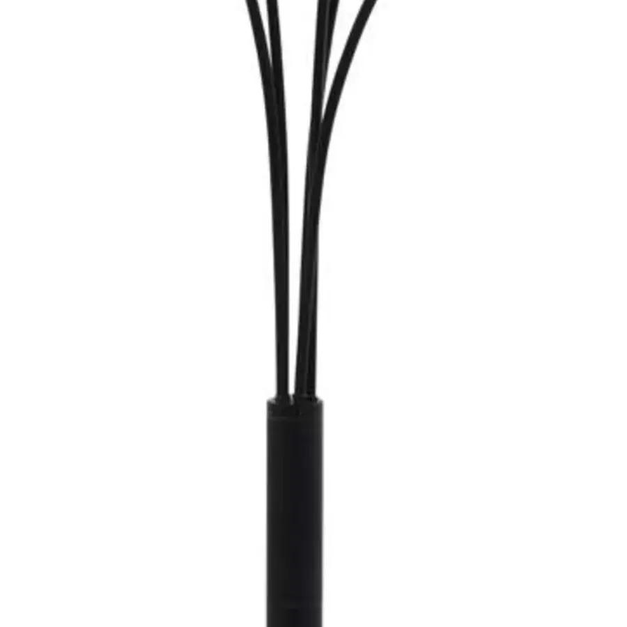 Staande Lampen-vidaXL - Staande Lamp - Zwart - Staal