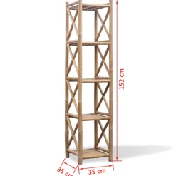vidaXL - Staande Plank - Bruin - Bamboe