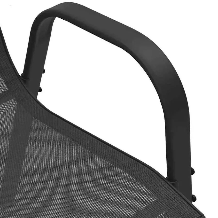 vidaXL - Stapelbare Tuinstoel - Zwart - Stof