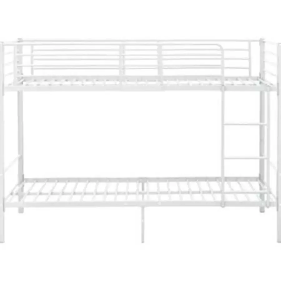 1-Persoons Bedden-vidaXL - Stapelbed - Wit - metaal - 90x200 cm