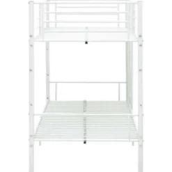 1-Persoons Bedden-vidaXL - Stapelbed - Wit - metaal - 90x200 cm