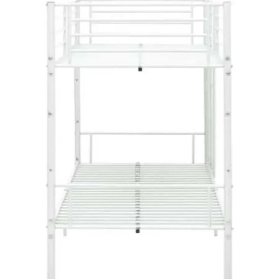 1-Persoons Bedden-vidaXL - Stapelbed - Wit - metaal - 90x200 cm