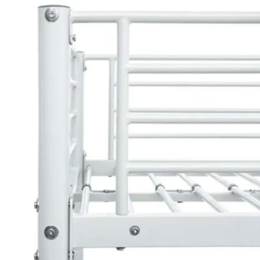 1-Persoons Bedden-vidaXL - Stapelbed - Wit - metaal - 90x200 cm