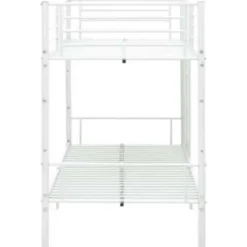 1-Persoons Bedden-vidaXL - Stapelbed - Wit - metaal - 90x200 cm