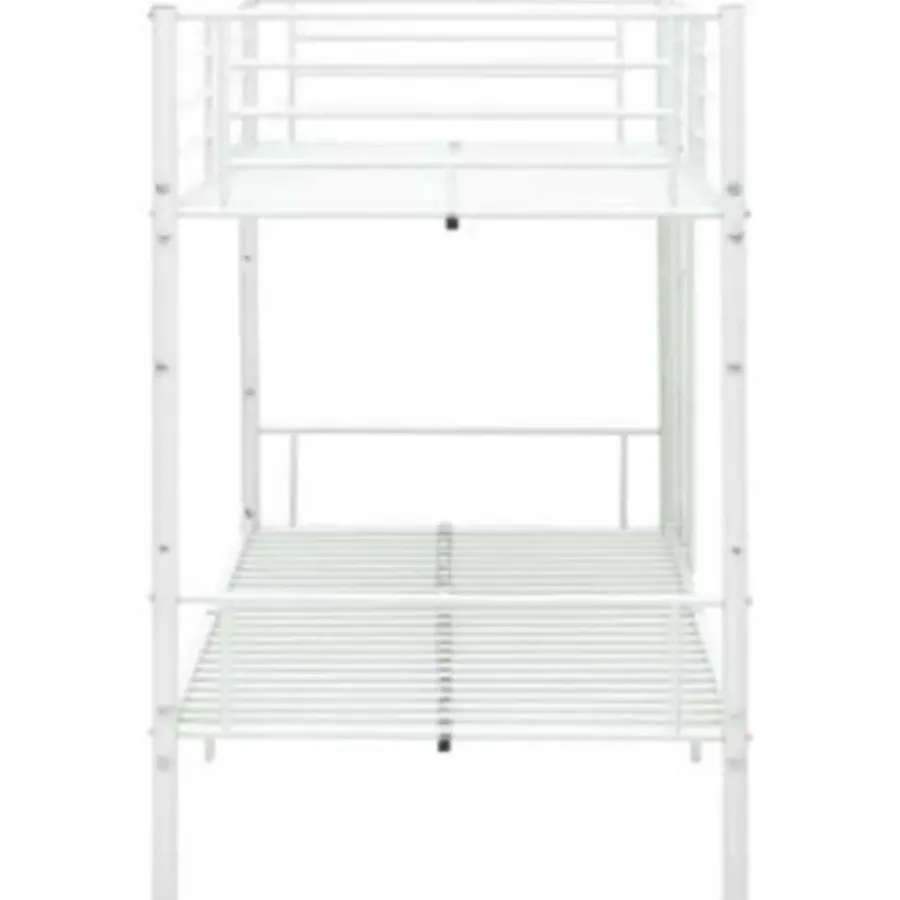1-Persoons Bedden-vidaXL - Stapelbed - Wit - metaal - 90x200 cm
