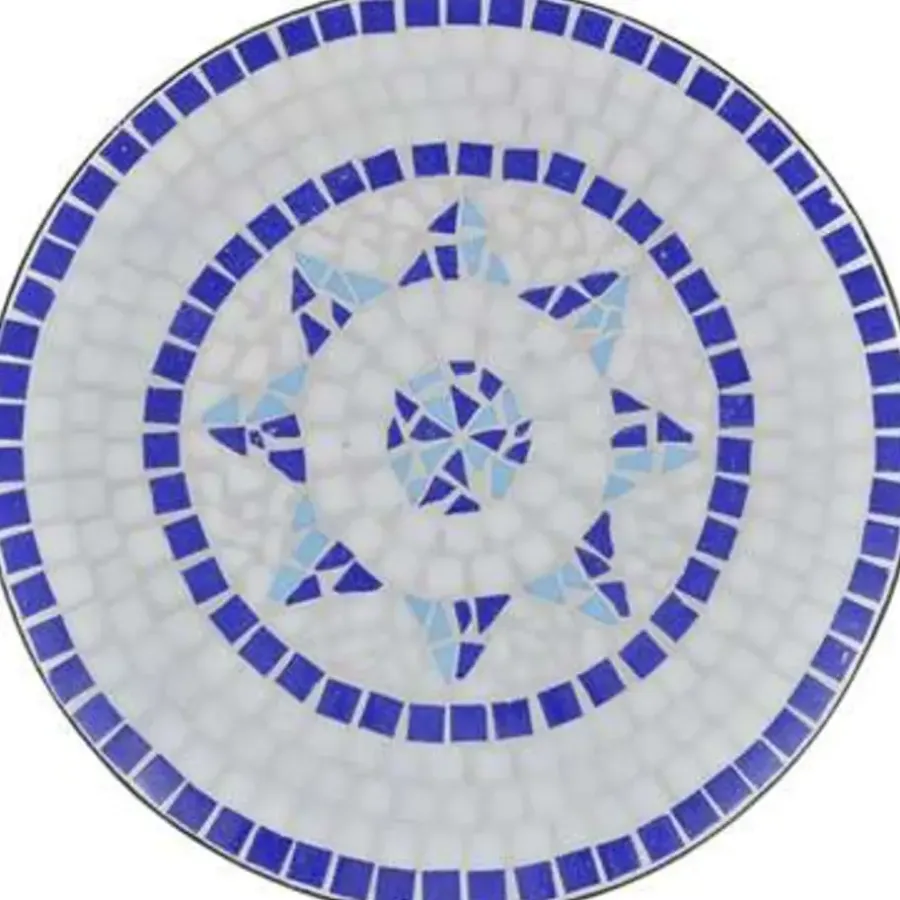 vidaXL - Stoel - Blauw - Keramiek