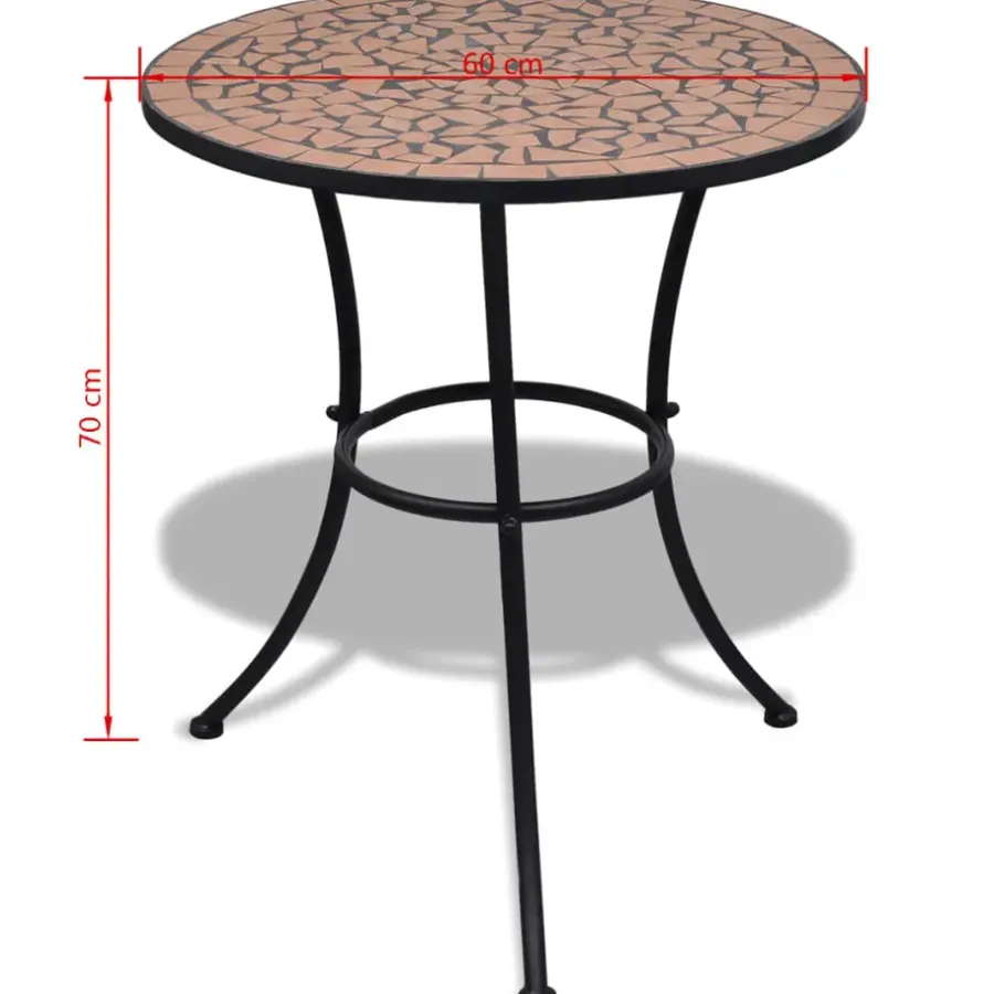 Bistro- & Balkonsets-vidaXL - Stoel - Bruin - Keramiek