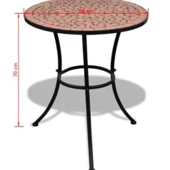 Bistro- & Balkonsets-vidaXL - Stoel - Bruin - Keramiek
