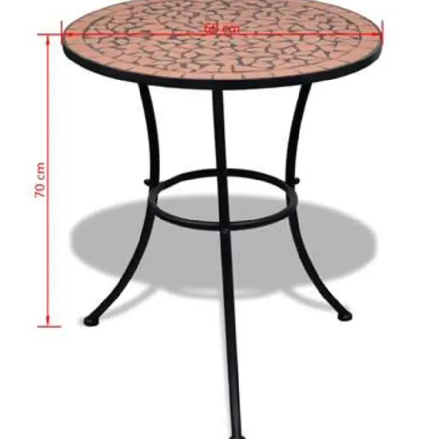 Bistro- & Balkonsets-vidaXL - Stoel - Bruin - Keramiek