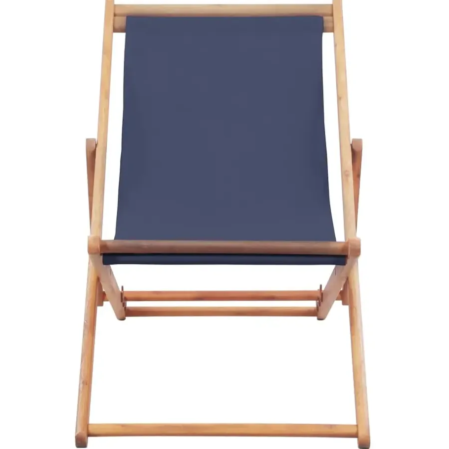 vidaXL - Strandstoel - Blauw - Stof