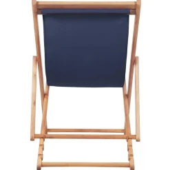 vidaXL - Strandstoel - Blauw - Stof