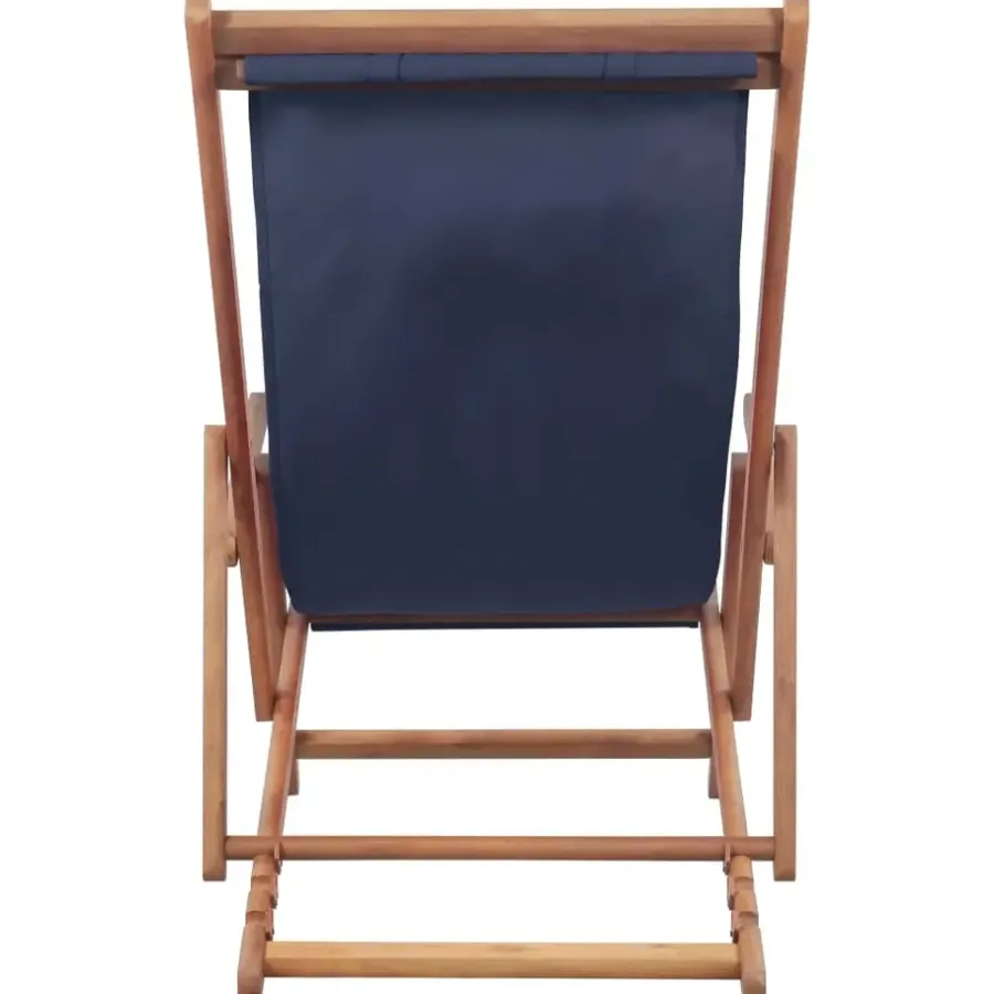 Kamperen En Outdoor-vidaXL - Strandstoel - Blauw - Stof