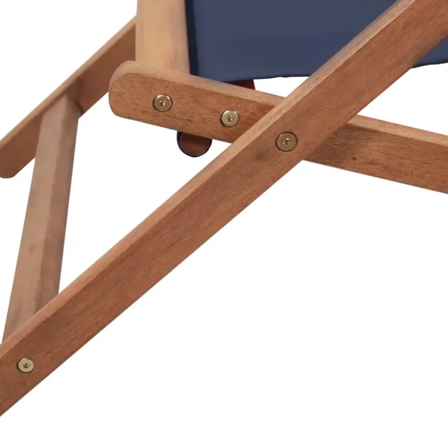 Kamperen En Outdoor-vidaXL - Strandstoel - Blauw - Stof