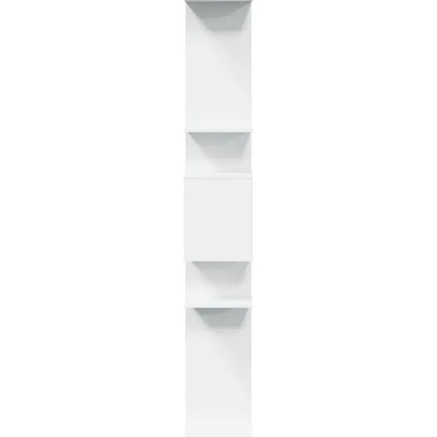 Boekenkasten|Boekenkasten-vidaXL - Symmetrische Boekenkast met vakken - Wit - Bewerkt hout - 92x29x188 cm