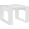 vidaXL - Tafel - Wit - Bewerkt hout - 50 x 50 cm