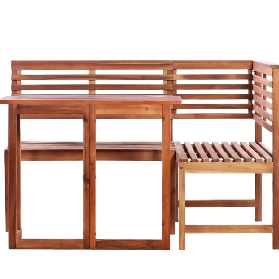 Bistro- & Balkonsets-vidaXL - Tafel En Bankenset - Bruin - Hout