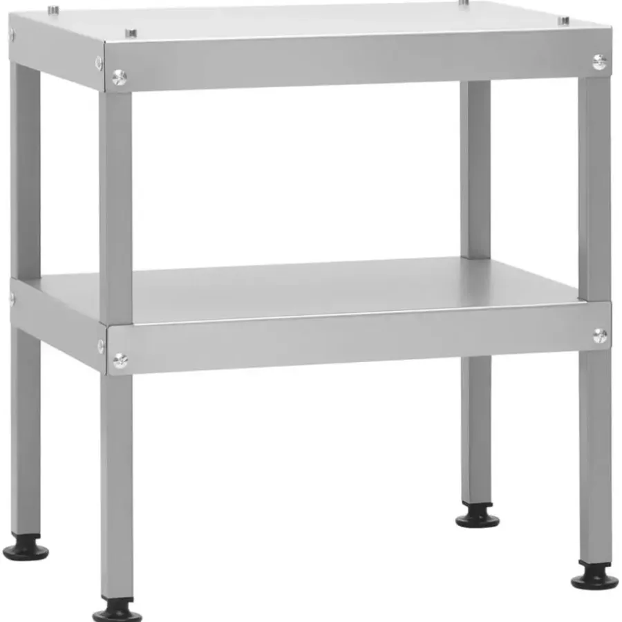 vidaXL - Tafel Voor Rookoven - Zilver - Staal