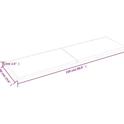 Tafelbladen-vidaXL - Tafelblad - Bruin - Hout - 220 x 60 x 4 cm