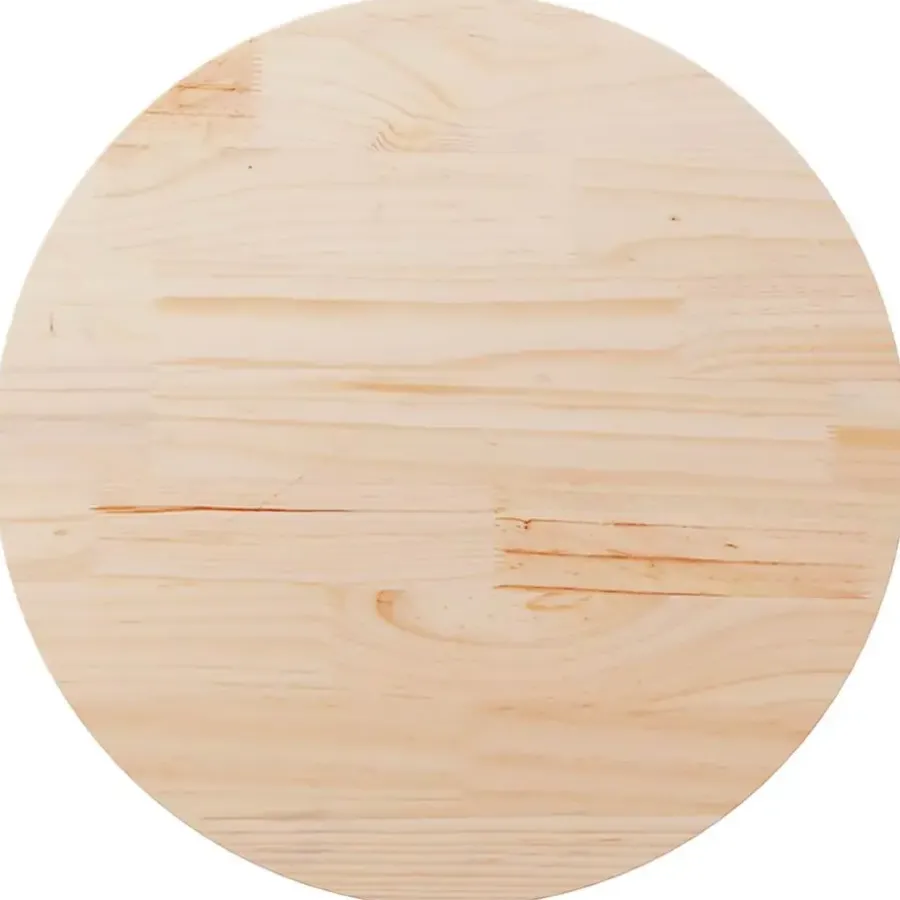 vidaXL - Tafelblad - Bruin - Grenenhout - Ø 80 x 2.5 cm