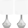 vidaXL - Tafellamp - Wit - Metaal - 2 stuks